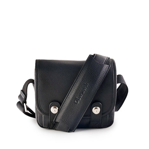 Oberwerth ‘Phil’ Leather Camera Bag - Black with Black Stitching