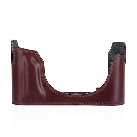 Arte di Mano Half Case for Leica M11 with Advanced Battery Access Door - Italian Shell Cordovan Burgundy